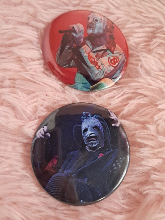 Slipknot Accessories - 2 Slipknot Extra Large Band Button Pin Set